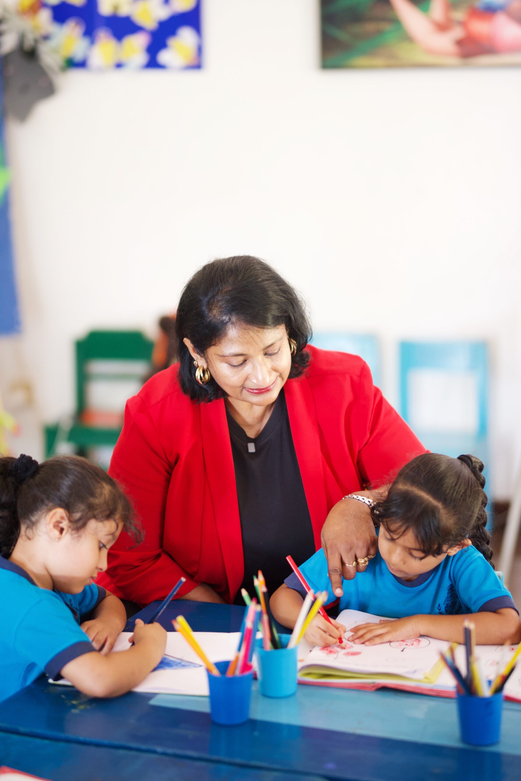 Young Guiding Steps College student in class