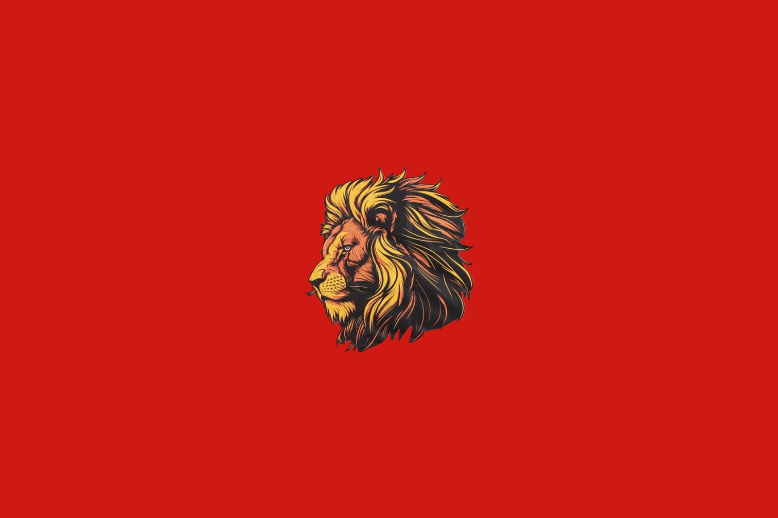 Abraham House flag symbol - the Roaring Lion on red