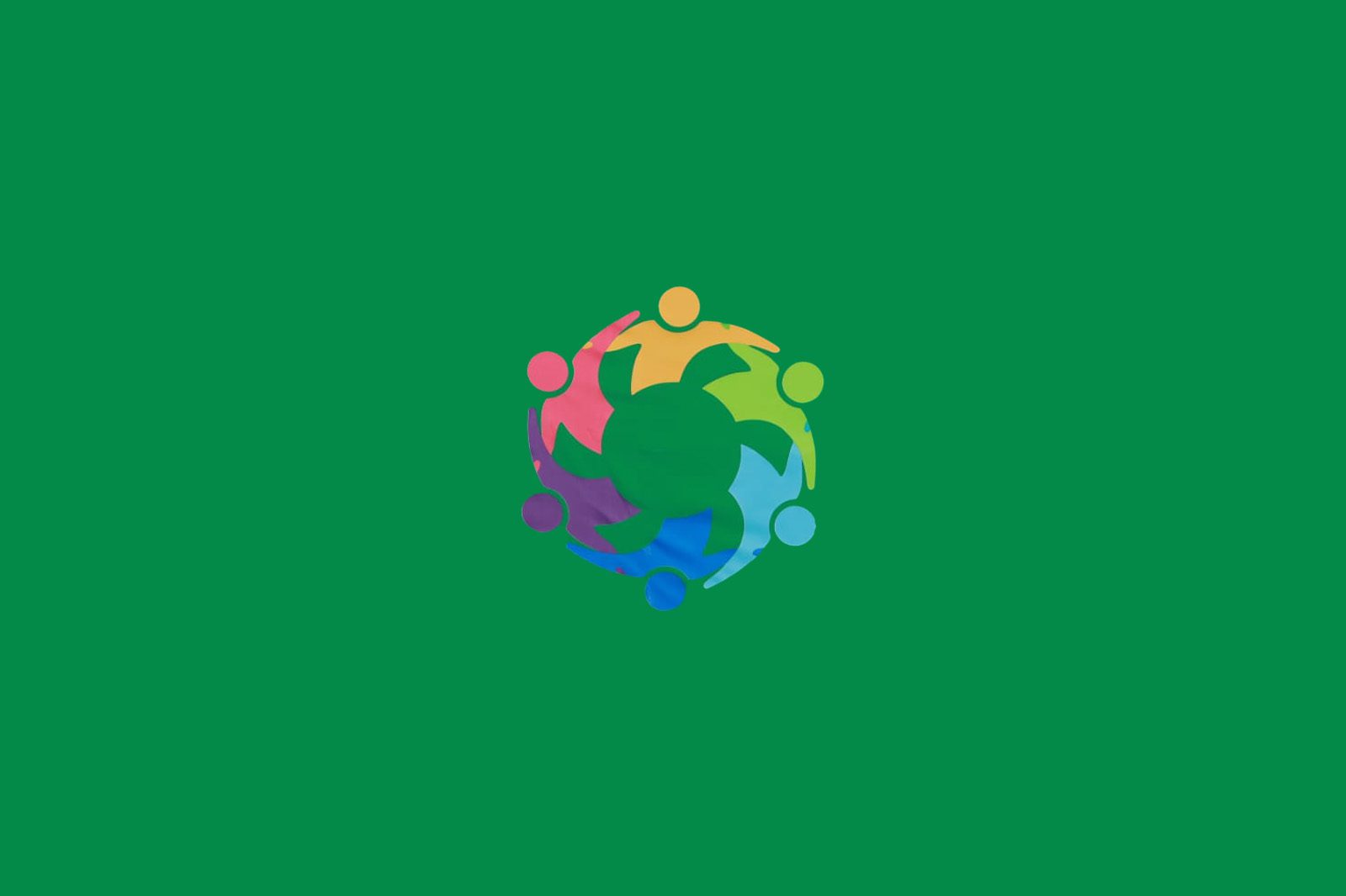 Jacob House flag symbol - the Circle of Hands on green